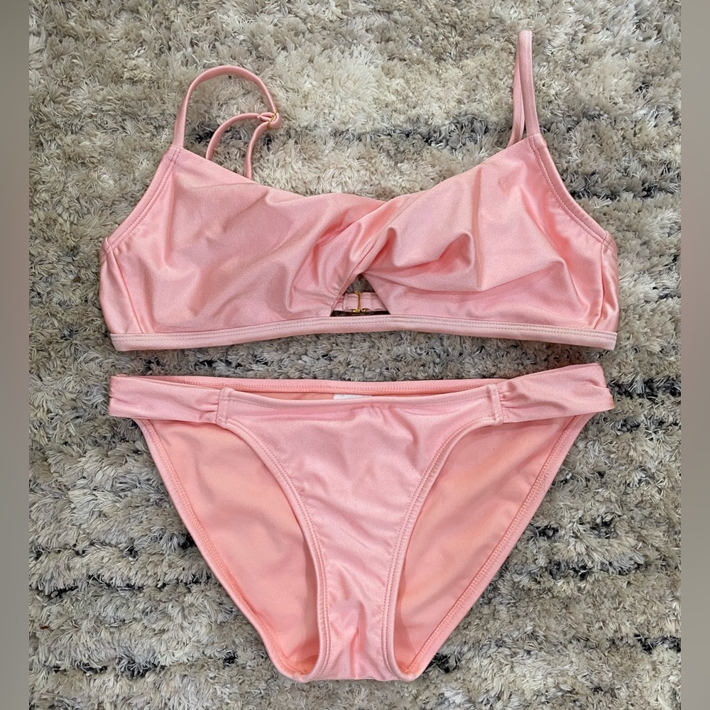 Metallic pink bikini